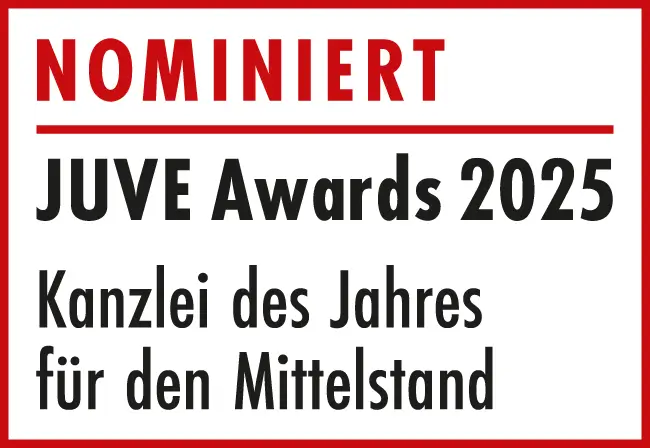 ZIRNGIBL – JUVE Awards 2025: nominiert in der Kategorie Mittelstand